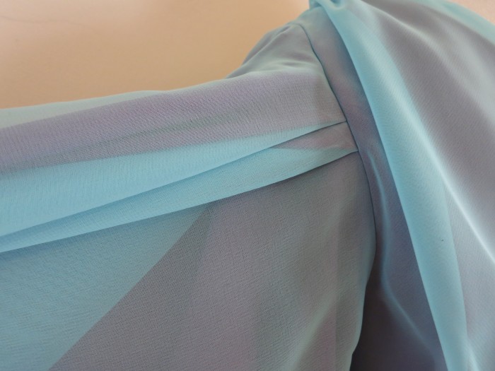 Back shoulder sleeve pleats.Disco Dress by HLB (2015)
