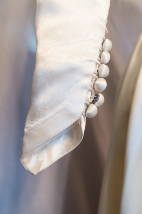 Original 1949 Wedding Gown Sleeve buttons