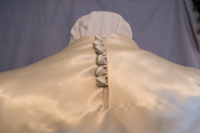 Original 1949 Wedding Gown back neck detail