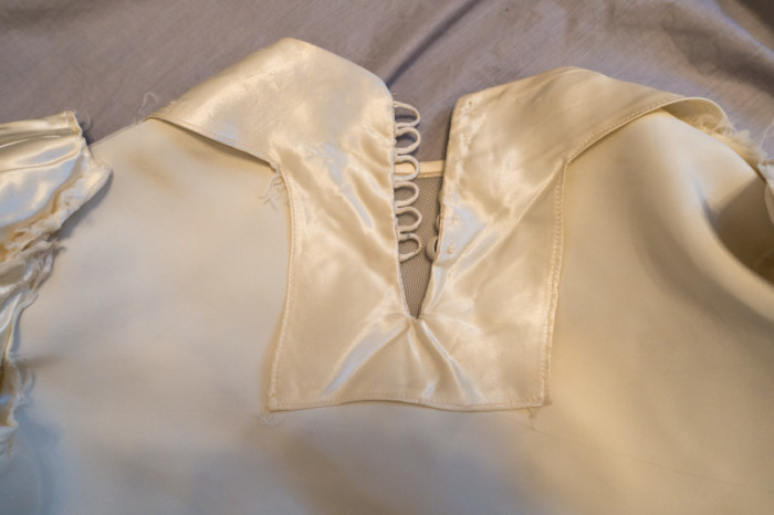 Original 1949 Wedding Gown inside back neck